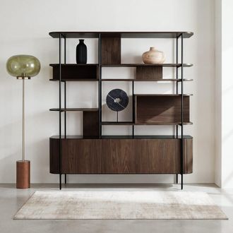 Maisons du monde Librer&iacute;a asim&eacute;trica vintage de 3 puertas