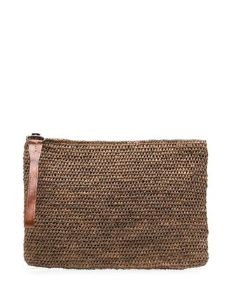 Ibeliv zipped clutch bag - Brown