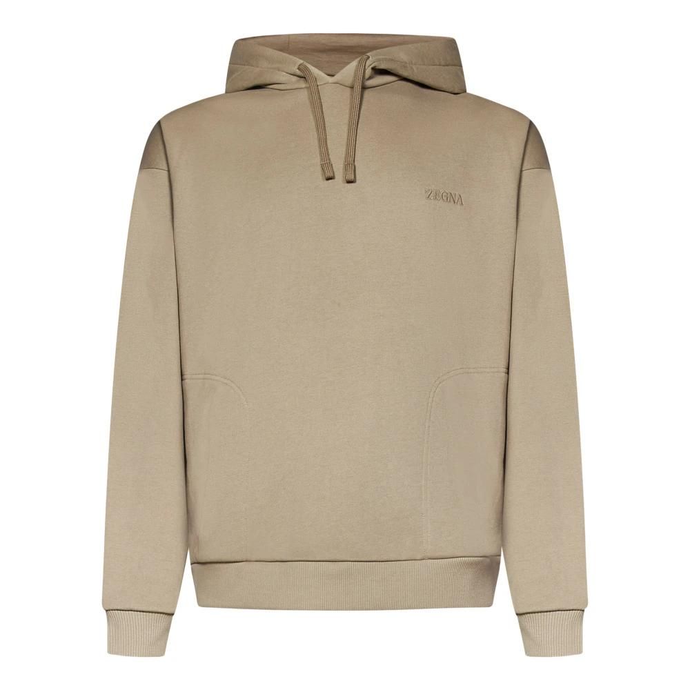 パーカー・フーディ ERMENEGILDO ZEGNA Men Hoodies N6MH01830 105 White Zegna - White Silk & Cashmere Blend Hoodie | Mitchell Stores