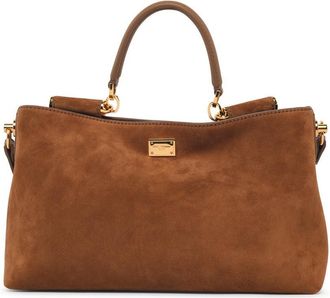 Dolce & Gabbana medium Vittoria bruine su&egrave;de handtas