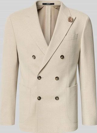 Joop Slim Fit Sakko aus Schurwoll-Baumwoll-Mix Modell Heazy in Beige, Größe 48
