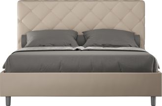 Itamoby Cama Matrimonio 160x190 Contenedor Dise&ntilde;o Moderno Priya M Color: Beige - Versi&oacute;n: Con Caja De Almacenaje