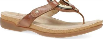 Dansko Womens Rosalia Thong Sandal In Toffee