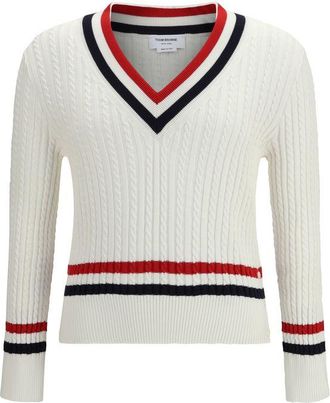 Thom Browne White Cotton Mens Sweatshirt