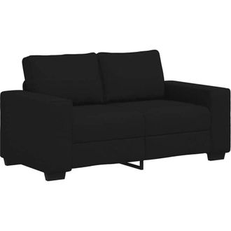 vidaXL Sof&aacute; 2 Plazas Tela Negro 120 Cm Vidaxl