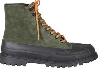 Superga Green Grass/Black Alpina Duck High-Top Suede Boots