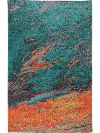 benuta Alfombra de tejido plano turquesa 115x180