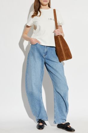 Anine Bing T-shirt Shelley, Womens, Cream