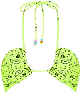 MC2 Saint Barth Fluo Yellow Bandanna Bandeau Top