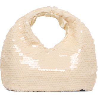 Dolce Vita Dahlia Sequin Shoulder Bag in Ivory at Nordstrom