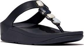 FitFlop Fino Multistone Flip Flop in Midnight Navy at Nordstrom Rack, Size 11