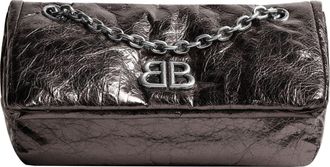 Balenciaga (WMNS) Balenciaga Monaco Small Chain Bag Metallized Dark Grey 7659662AASD1314