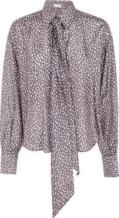 Brunello Cucinelli Blouses - Dames - Blouses - Bruin - L - Overhemden