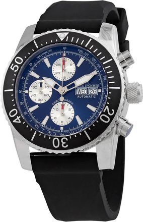 Revue Thommen Diver Chronograph Automatic Blue Dial Mens Watch 17030.6525