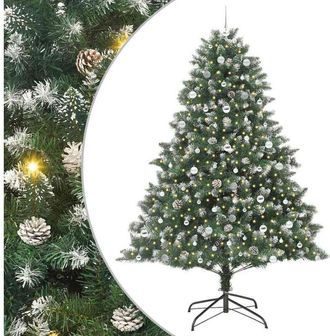 vidaXL &Aacute;rbol De Navidad Artificial Verde 240 Cm Pvc, Pl&aacute;stico Y Acero Vidaxl