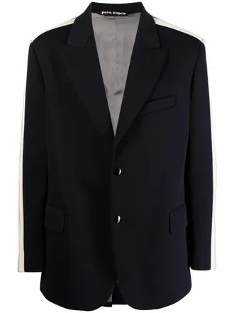 Palm Angels Milano side-stripe blazer - Blue