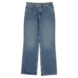 Moncler Straight Jeans, female, Blue, Size: S Loose-fit Jeans