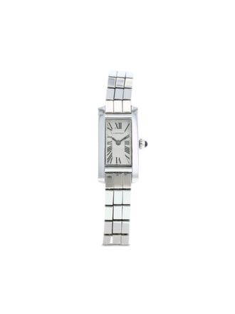 Cartier Orologio Tank Americaine 14mm Pre-owned 1990 - Argento