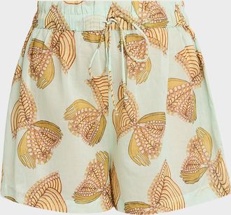 Ulla Johnson Water Blossoms Bijou Coverup Shorts