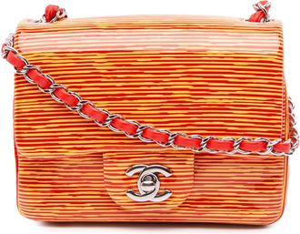 Chanel Pre-owned Womens Mini Rectangular Chain Bag - Coral Leather - One Size