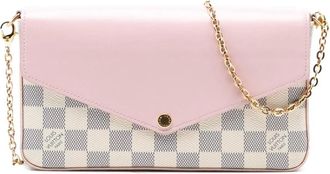 Louis Vuitton Pre-owned Cross Body Bags, female, White, Size: ONE SIZE Pre-owned Vintage Damier Ebene Chain Wallet