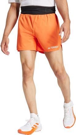 adidas Terrex Trail Shorts in Semi Impact Orange at Nordstrom Rack, Size X-Large
