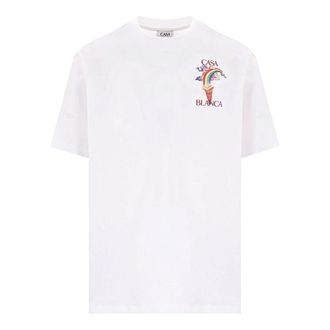 Casablanca T-Shirts, male, White, Size: XL Maglia