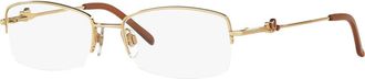 Sferoflex 51mm Square optical glasses in Gold at Nordstrom