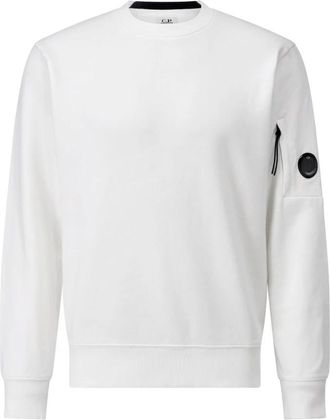C.P. Company Casual Sweatshirt met Goggle-Detail - Heren - Sweatshirts - Wit - M - Katoen - Hoodies & sweatvesten