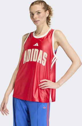 adidas Tanktop ADIDAS SPORTSWEAR W STA SEAS TANK, Damen, Gr. XXL, pure ruby, sanftes wei&szlig;, crystal linen, Obermaterial: 100% Polyester, Rundhals, Tops Tankto