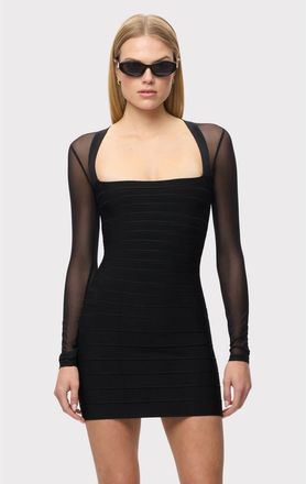 H&eacute;rve L&eacute;ger The Yasmin Dress in Black at Nordstrom, Size Xx-Small