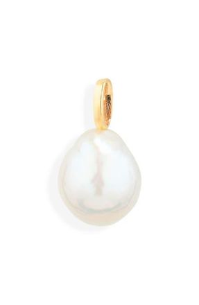 Adina Reyter Genuine Baroque Pearl Pendant Charm in 10K Yellow Gold at Nordstrom