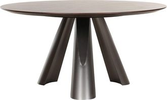 Pasargad Home Novara Design Dark Brown Round Dining Table