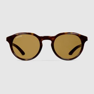 Gucci Round Frame Sunglasses, Brown