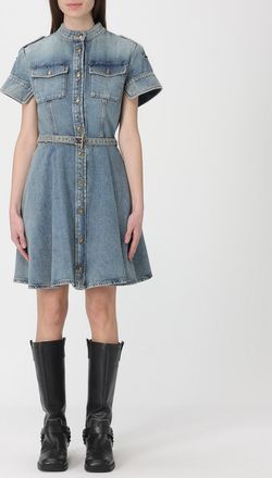 Alexander McQueen Dress MCQUEEN Woman color Denim