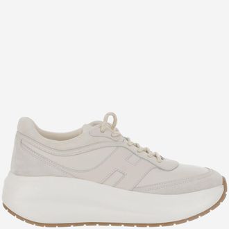 Hogan Off White Lace Up Sneakers