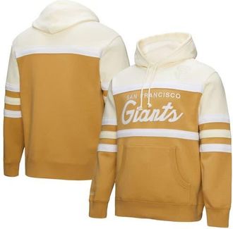 Mitchell & Ness Mens Mitchell & Ness Tan/Cream San Francisco Giants Head Coach Pullover Hoodie at Nordstrom, Size Xx-Large