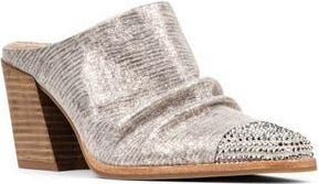 Donald J Pliner Western Mule in Platinum at Nordstrom Rack, Size 5.5