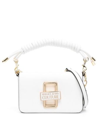 Versace Jeans Couture Borsa a spalla con placca logo - Bianco