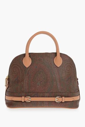 Etro Borsa A Mano In Pelle Con Motivo Jacquard Etro