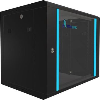 OEM Extralink 9u 600x450 Negro Armario Rackmount Montaje En La Pared