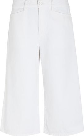 A Gold E Agolde X Maria Mcmanus Wide-leg Denim Shorts - White - 27 (W27 / UK8-10 / S)