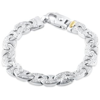 Pompeii3 Mens Designed Link 14k Gold (63gram) or Platinum (118gram) 11mm Bracelet 8.75