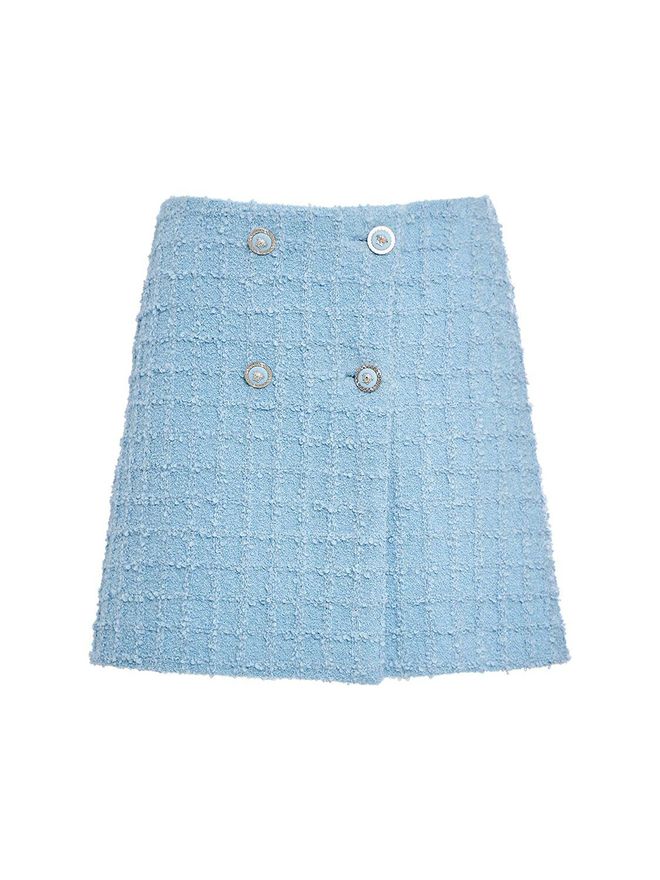 【関税込み】versace Tweed mini skirt Checked tweed miniskirt in red - Versace | Mytheresa