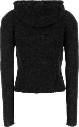 Our Legacy Womens Charcoal Alpaca Blend Sweatshirt Melange Fuzzy Exterior: Nylon Wool Felpe Sweater