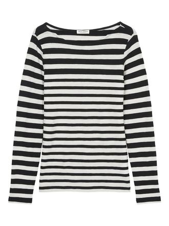 Marc O'Polo striped long-sleeve top - women - Cotton - S - White