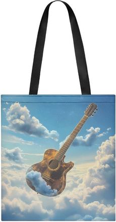 Generic Guitar In The Sky Tote Bag for Women Men Shoulder Bags Purses Pouch Handbags