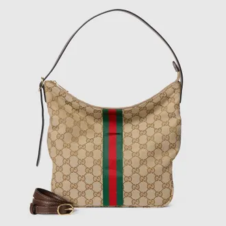 Gucci Lunetta Medium Crossbody Bag, Beige, GG Canvas