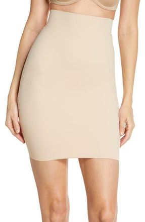Miss Perfect Sleek Essentials High Waist Shaping Slip in Warm Beige at Nordstrom, Size Xx-Large