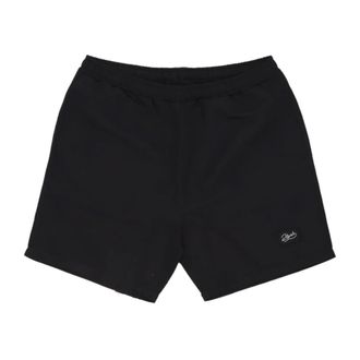 Dolly Noire Zwarte Easy Shorts met elastische taille - Heren - Korte Broeken - Zwart - L - Polyester - Korte Broeken
